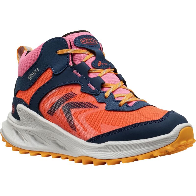 Keen Zionic Mid Wp Big Kid's Naval Academy/Nasturtium